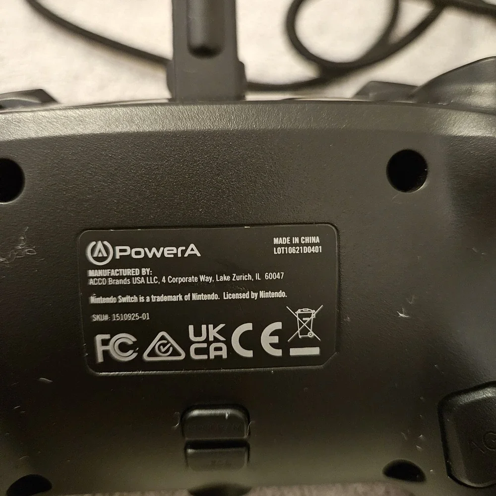 Power A NINTENDO SWITCH CONTROLER Wired Black‎ Excellent Condition
